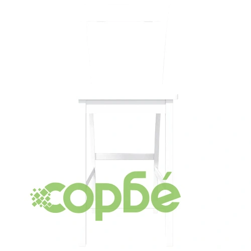 Бар столове, 2 броя, бели, масивно гумово дърво, 95.5 см ➤ топ цена ➤ sorbe.bg
