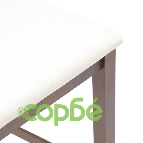 Елегантни бар столове от масивно каучуково дърво с възглавници, кафяви, комплект 2 броя ➤ топ цена ➤ sorbe.bg