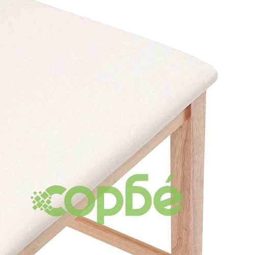 Бар столове от масивно каучуково дърво с възглавници, комплект 2 бр ➤ топ цена ➤ sorbe.bg