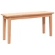 Дървена пейка от масивно каучуково дърво 90 x 30 x 45 см - Естествен цвят
