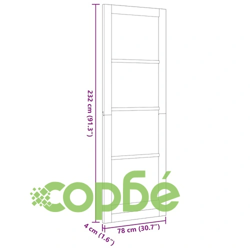 Вътрешна врата ORKDAL от шперплат кафяво 78x232x4 см ➤ топ цена ➤ sorbe.bg