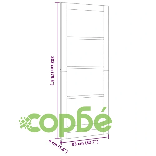 Вътрешна врата ORKDAL бяла 83x202 см от шперплат с борови акценти ➤ топ цена ➤ sorbe.bg