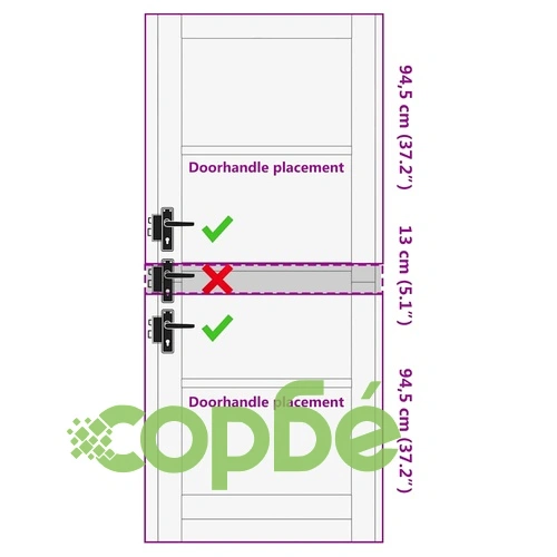 Вътрешна врата ORKDAL бяла 83x202 см от шперплат с борови акценти ➤ топ цена ➤ sorbe.bg