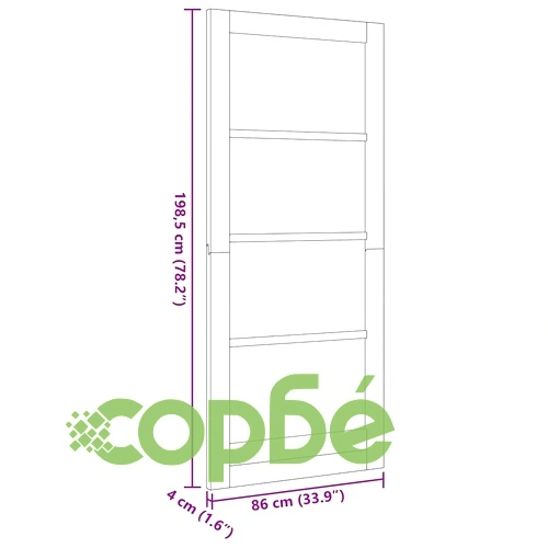 Вътрешна врата ORKDAL бяла 86x198.5x4 см шперплат ➤ топ цена ➤ sorbe.bg