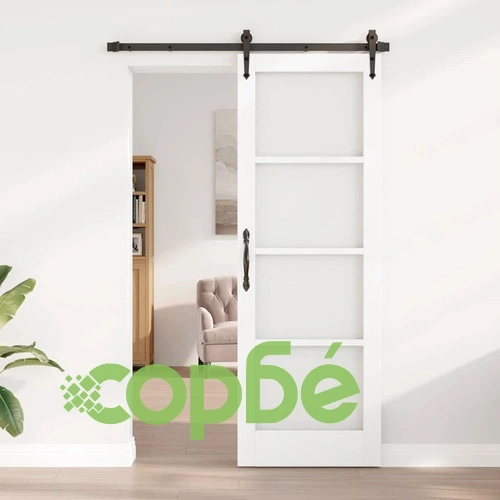 Вътрешна врата с матово стъкло ORKDAL от борова дървесина бяла 73.5x211 см ➤ топ цена ➤ sorbe.bg