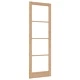 Вътрешна врата ORKDAL от масивно борово дърво и стъкло, 78 x 232 см, кафяво