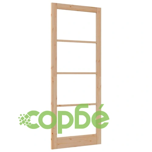 Интериорна врата ORKDAL с матово стъкло от масивна борова дървесина 93x232 см кафяво ➤ топ цена ➤ sorbe.bg