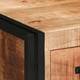 Нощно шкафче от масивно мангово дърво 40x35x50 см с 3 чекмеджета в индустриален стил