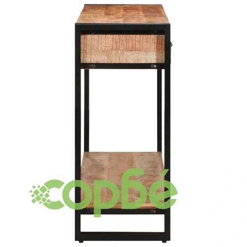 Конзолна маса от масивно необработено мангово дърво 120x33x75 см ➤ топ цена ➤ sorbe.bg