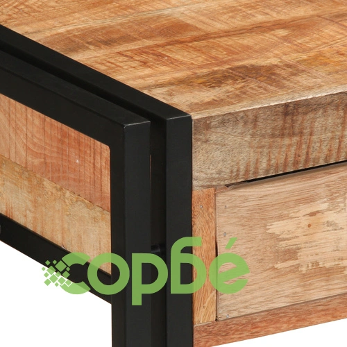 Конзолна маса от масивно необработено мангово дърво 120x33x75 см ➤ топ цена ➤ sorbe.bg