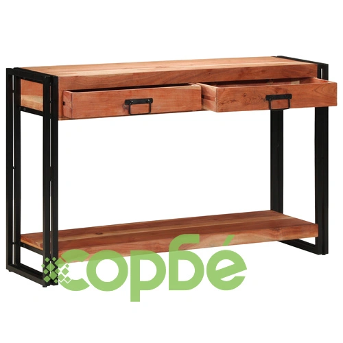 Конзолна маса от масивна акациева дървесина 120x33x75 см - универсална и стилна ➤ топ цена ➤ sorbe.bg