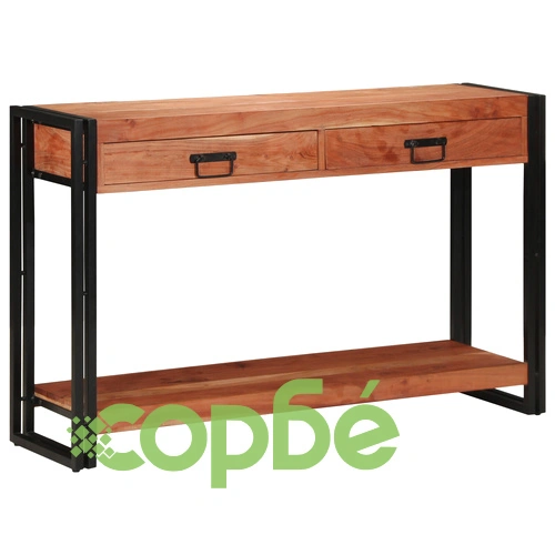 Конзолна маса от масивна акациева дървесина 120x33x75 см - универсална и стилна ➤ топ цена ➤ sorbe.bg