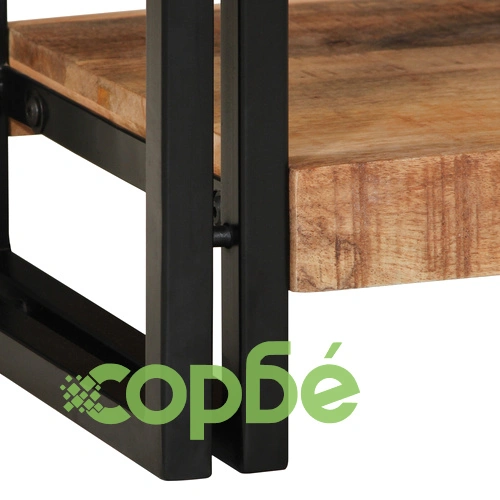 Конзолна маса от масивно манго дърво 90x33x75 см с текстурирано покритие ➤ топ цена ➤ sorbe.bg