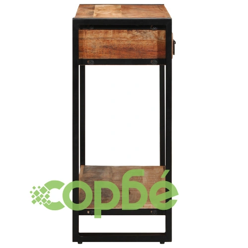 Конзолна маса от масивно манго дърво 90x33x75 см с текстурирано покритие ➤ топ цена ➤ sorbe.bg