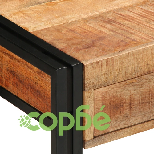 Конзолна маса от масивно манго дърво 90x33x75 см с текстурирано покритие ➤ топ цена ➤ sorbe.bg