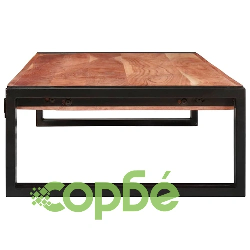 Поличка за баня от мангово дърво и желязо 120x50x23 см ➤ топ цена ➤ sorbe.bg