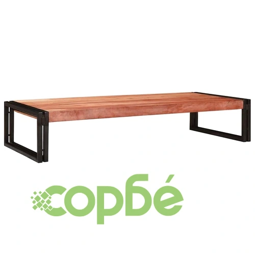 Поличка за баня от мангово дърво и желязо 120x50x23 см ➤ топ цена ➤ sorbe.bg