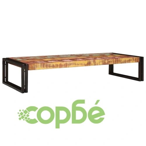 Поличка за баня от мангово дърво и желязо 120x50x23 см ➤ топ цена ➤ sorbe.bg