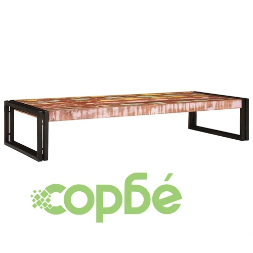 Поличка за баня от мангово дърво и желязо 120x50x23 см ➤ топ цена ➤ sorbe.bg