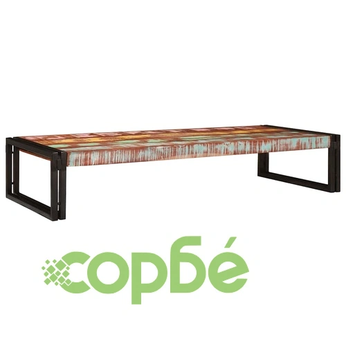 Поличка за баня от мангово дърво и желязо 120x50x23 см ➤ топ цена ➤ sorbe.bg
