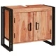 Шкаф за мивка от масивна акациева дървесина и железо 71x33x58 см