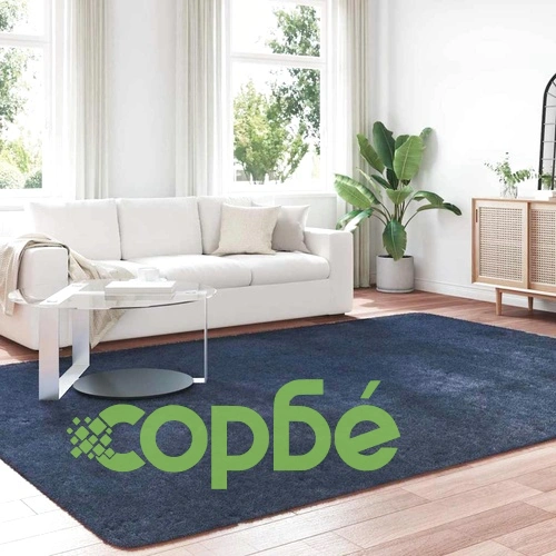 Шаги килим NAVARRA с дълъг косъм, тъмносин, 100% полиестер, 240x340 см ➤ топ цена ➤ sorbe.bg