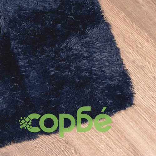 Шаги килим NAVARRA с дълъг косъм, тъмносин, 100% полиестер, 240x340 см ➤ топ цена ➤ sorbe.bg