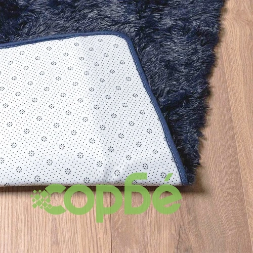 Шаги килим NAVARRA с дълъг косъм, тъмносин, 100% полиестер, 240x340 см ➤ топ цена ➤ sorbe.bg