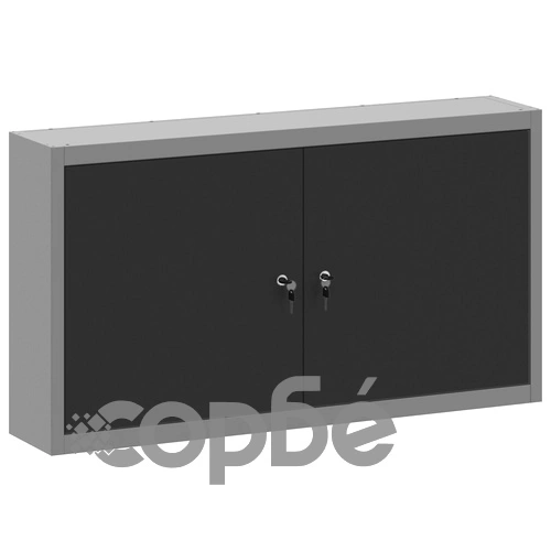 Стенен шкаф за инструменти от стомана, черен, 100x20x55 см ➤ топ цена ➤ sorbe.bg