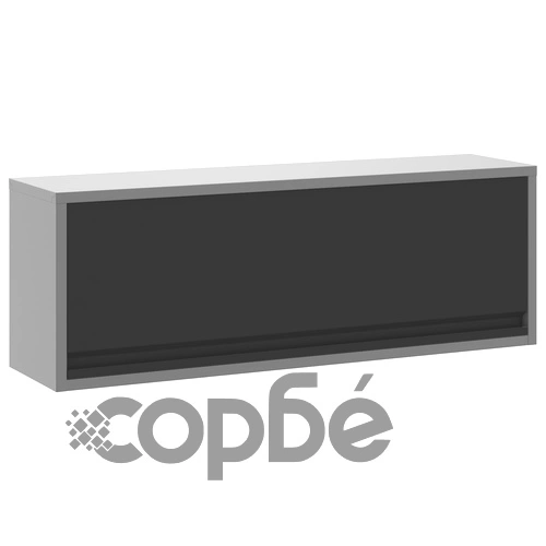 Стенен шкаф за инструменти с газово повдигане от метал, черен, 100x25x35 см ➤ топ цена ➤ sorbe.bg