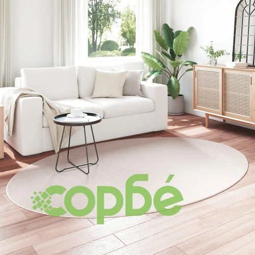 Килим HUARTE Песъчен Овален 160x230 см от Полиестер за Всекидневна ➤ топ цена ➤ sorbe.bg