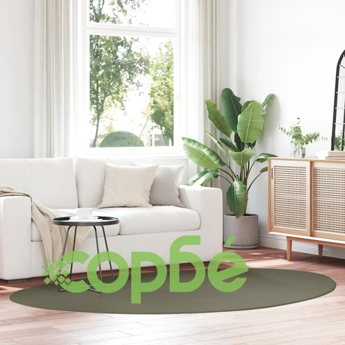 Килим Горска Зелен от Полиестер 160 x 230 см с Неплъзгаща се Основа ➤ топ цена ➤ sorbe.bg