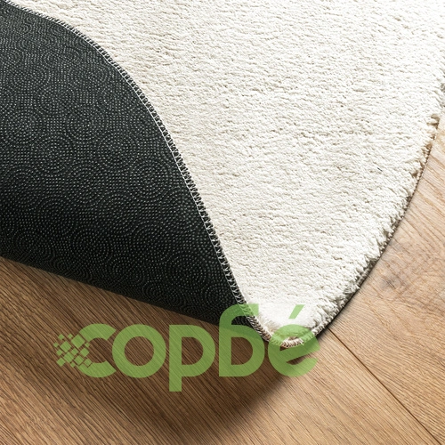 Килим от 100% Памук в Кремав Цвят с Декоративни Инкрустации - 160 x 230 см ➤ топ цена ➤ sorbe.bg