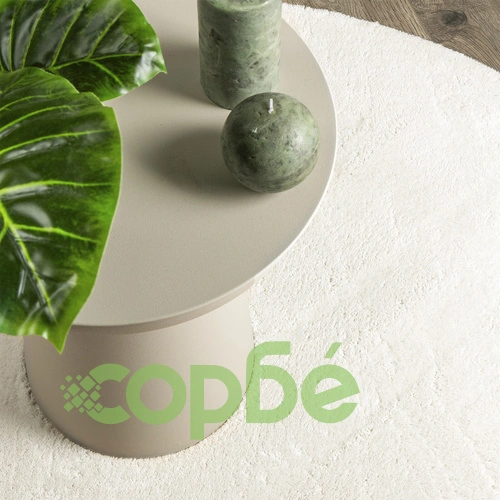 Килим от 100% Памук в Кремав Цвят с Декоративни Инкрустации - 160 x 230 см ➤ топ цена ➤ sorbe.bg