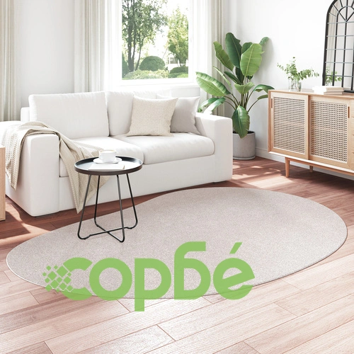 Килим за всекидневна от полипропилен с капков дизайн, бежов цвят, 160 x 230 см ➤ топ цена ➤ sorbe.bg