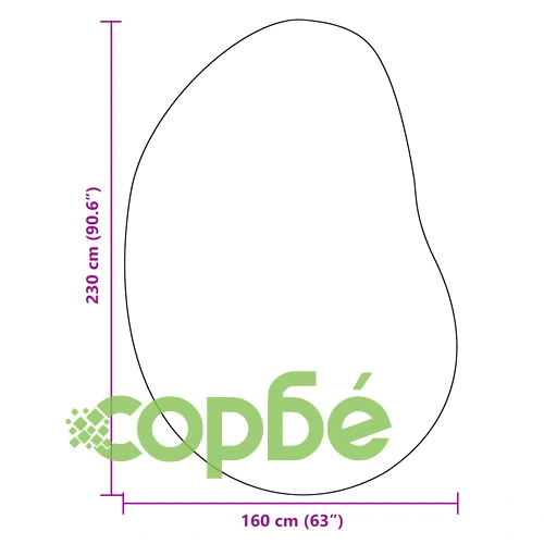 Овален сив килим от полиестер за вътрешно ползване, 160 x 230 см ➤ топ цена ➤ sorbe.bg