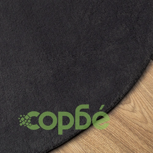 Килим Черен 140x200 см от Полиестер с Неследяща Основа ➤ топ цена ➤ sorbe.bg