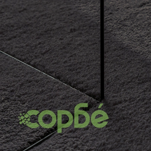 Килим Черен 140x200 см от Полиестер с Неследяща Основа ➤ топ цена ➤ sorbe.bg