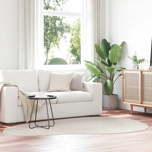 Вълнен килим в пясъчен цвят 160 x 230 см с вълнообразен дизайн за вътрешни помещения