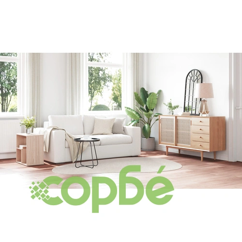 Вълнен килим в пясъчен цвят 160 x 230 см с вълнообразен дизайн за вътрешни помещения ➤ топ цена ➤ sorbe.bg