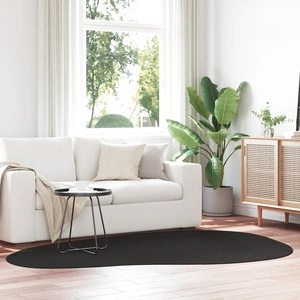 Черен килим от полипропилен 160 x 230 см - Модерен дизайн за всекидневна