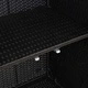 Шкаф за съхранение от ратан черен 100x36x102 см