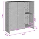 Шкаф за съхранение от ратан черен 100x36x102 см