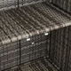Шкаф за съхранение от натурален ратан, сив, 100x36x102 см