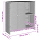 Шкаф за съхранение от естествен ратан в бежов цвят, 100x36x102 см, за вътрешно и външно ползване