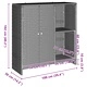 Шкаф за съхранение от ратан светлосив 100x36x102 см с 2 врати Шкаф за съхранение от ратан светлосив 100x36x102 см с 2 врати