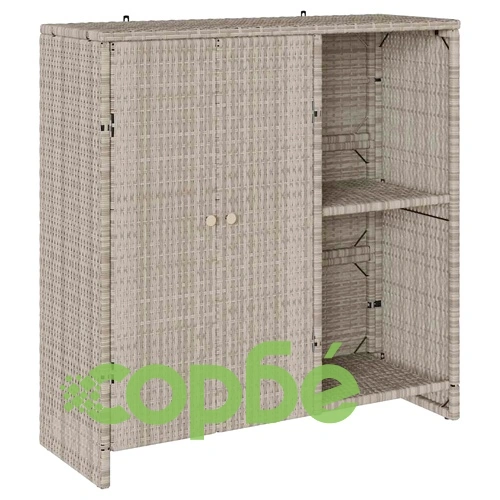 Шкаф за съхранение от ратан светлосив 100x36x102 см с 2 врати на топ цена от sorbe.bg Шкаф за съхранение от ратан светлосив 100x36x102 см с 2 врати ➤ топ цена ➤ sorbe.bg