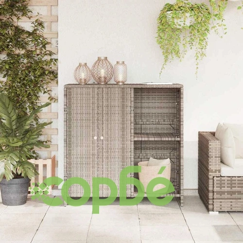 Шкаф за съхранение от ратан светлосив 100x36x102 см с 2 врати на топ цена от sorbe.bg Шкаф за съхранение от ратан светлосив 100x36x102 см с 2 врати ➤ топ цена ➤ sorbe.bg
