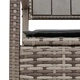 Градинска пейка за съхранение с възглавница, полиратан, 111.5 x 54 x 74 см, сива