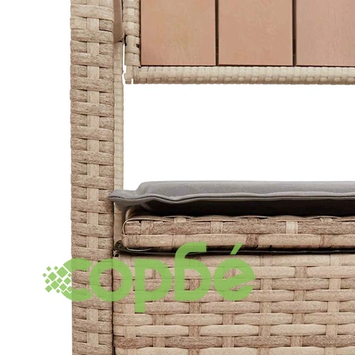 Градинска пейка с ракла за съхранение и възглавница, полиратан, 111.5 x 54 x 74 см ➤ топ цена ➤ sorbe.bg